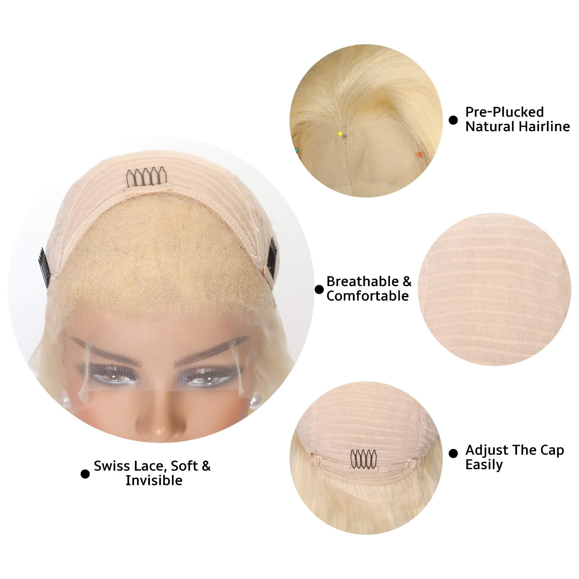 Blonde Body Wave Human Hair Wig 13x4 Density 200%